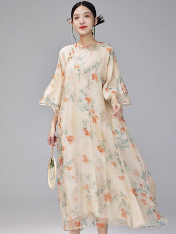 Silk Daphne Cute Qipao Cheongsam